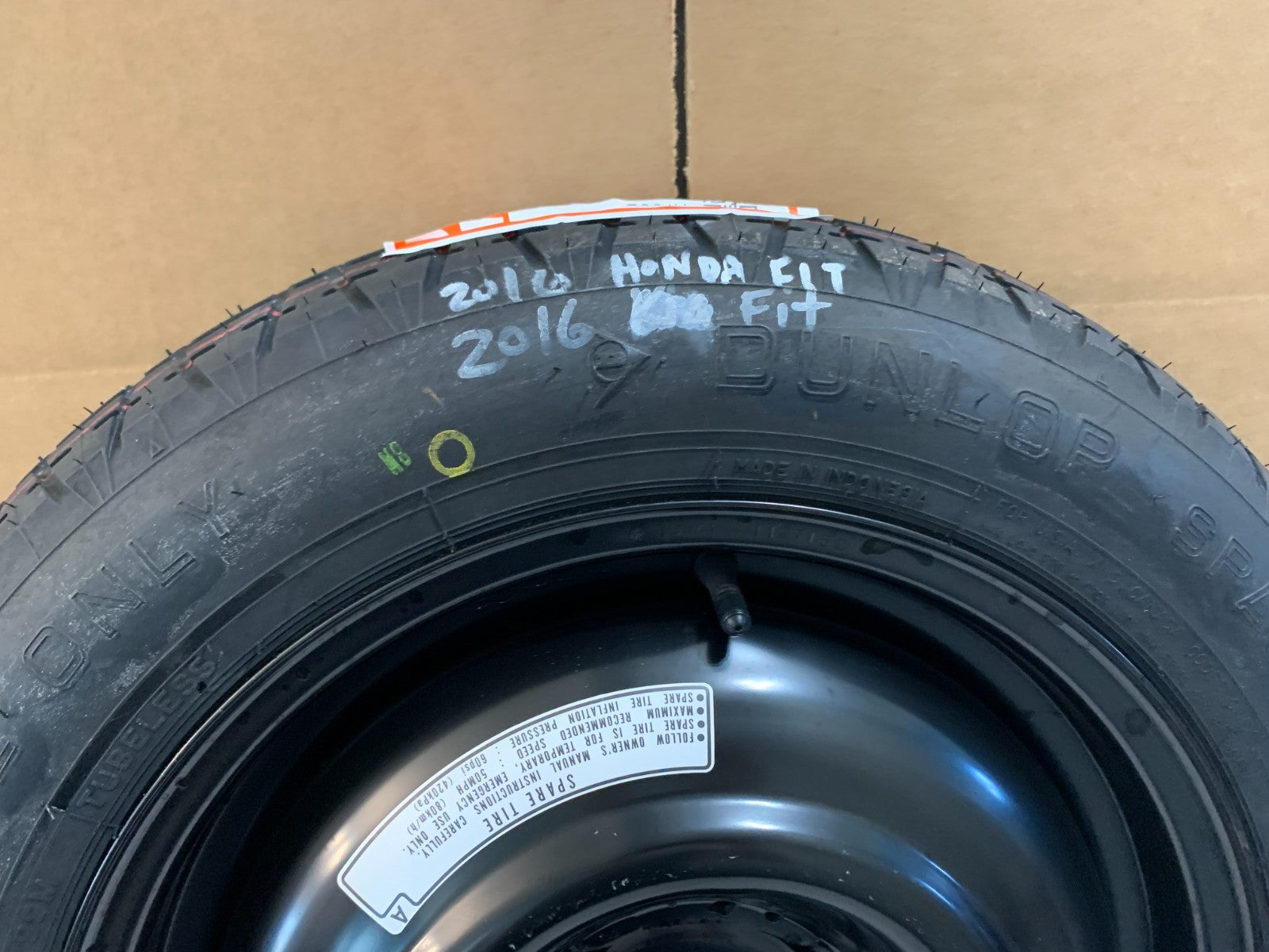 2012-2020 Honda Fit Insight 15" Spare Tire Compact Donut T135/80D15 4 lug