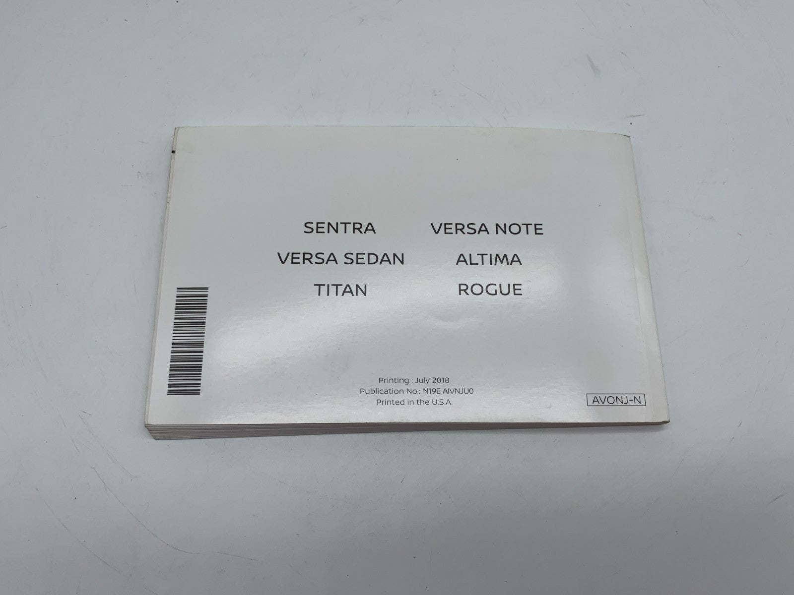 2019 Nissan Rogue Owners Manual Set OEM C03B08007