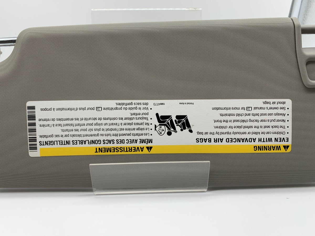 2011-2016 Chevrolet Cruze Passenger Sun Visor Gray OEM A04B31008