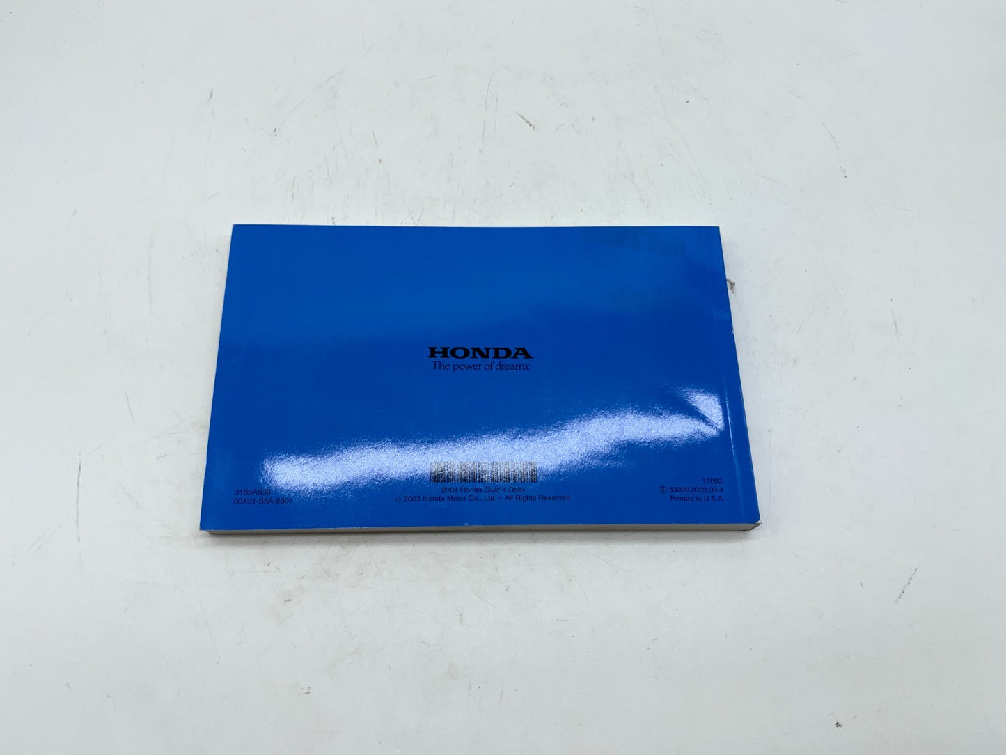 2004 Honda Civic Sedan Owners Manual OEM C02B04006