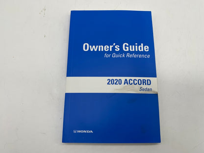 2020 Honda Accord Sedan Owners Manual Set with Case OEM A03B15004