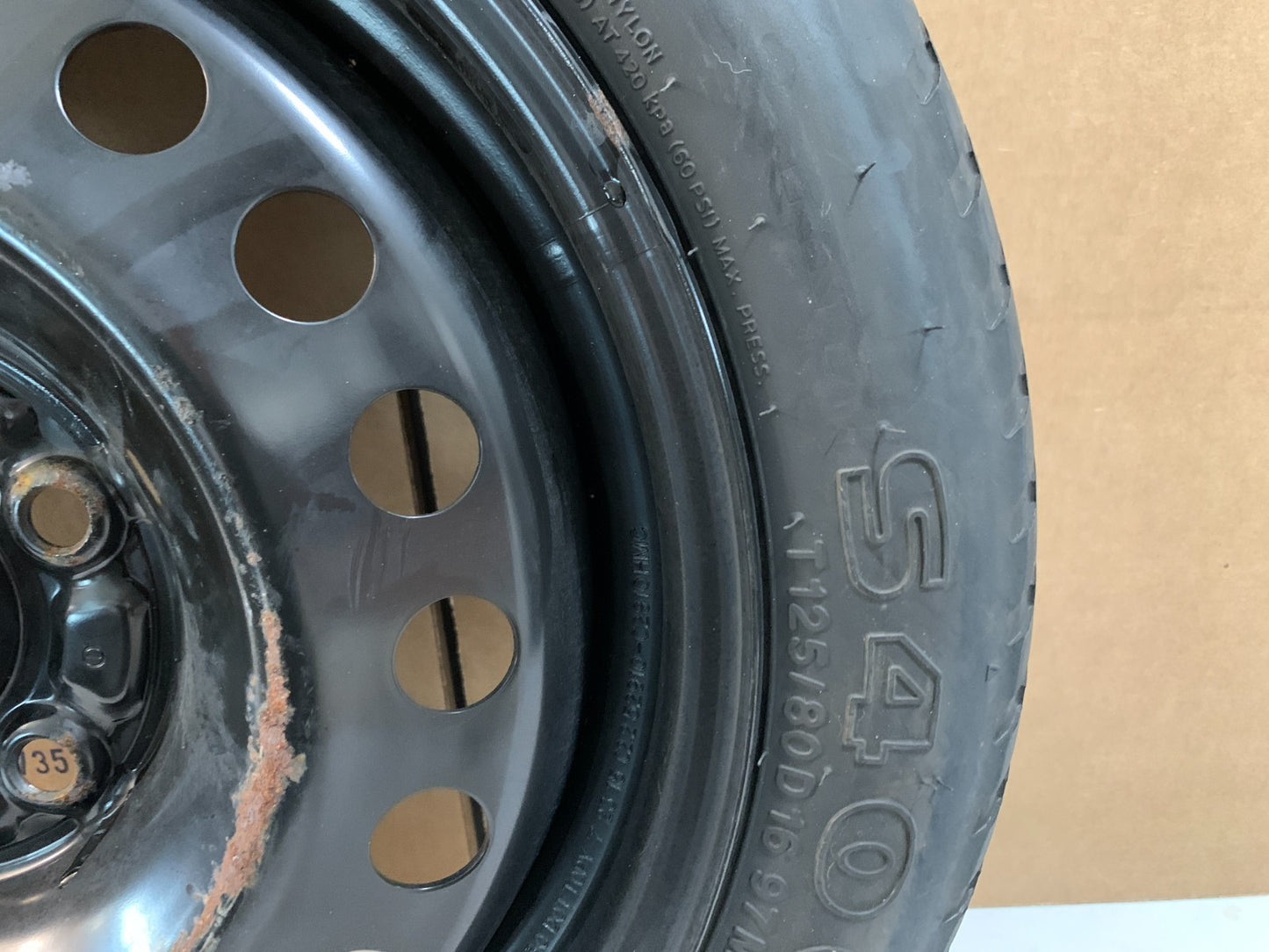 2015-2020 Hyundai Sonata 16" Spare Tire Compact Donut T125/80D16 OEM