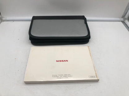 2005 Nissan Maxima Owners Manual with Case OEM A01B02004