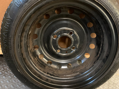 2007-2012 Nissan Versa 15" Spare Tire Wheel Compact Donut T125/70D15