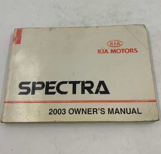 2003 Kia Spectra Owners Manual OEM E02B61007