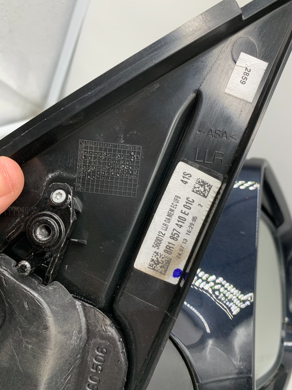 2009-2014 Audi Q5 Passenger Side View Power Door Mirror Gray OEM with Memory