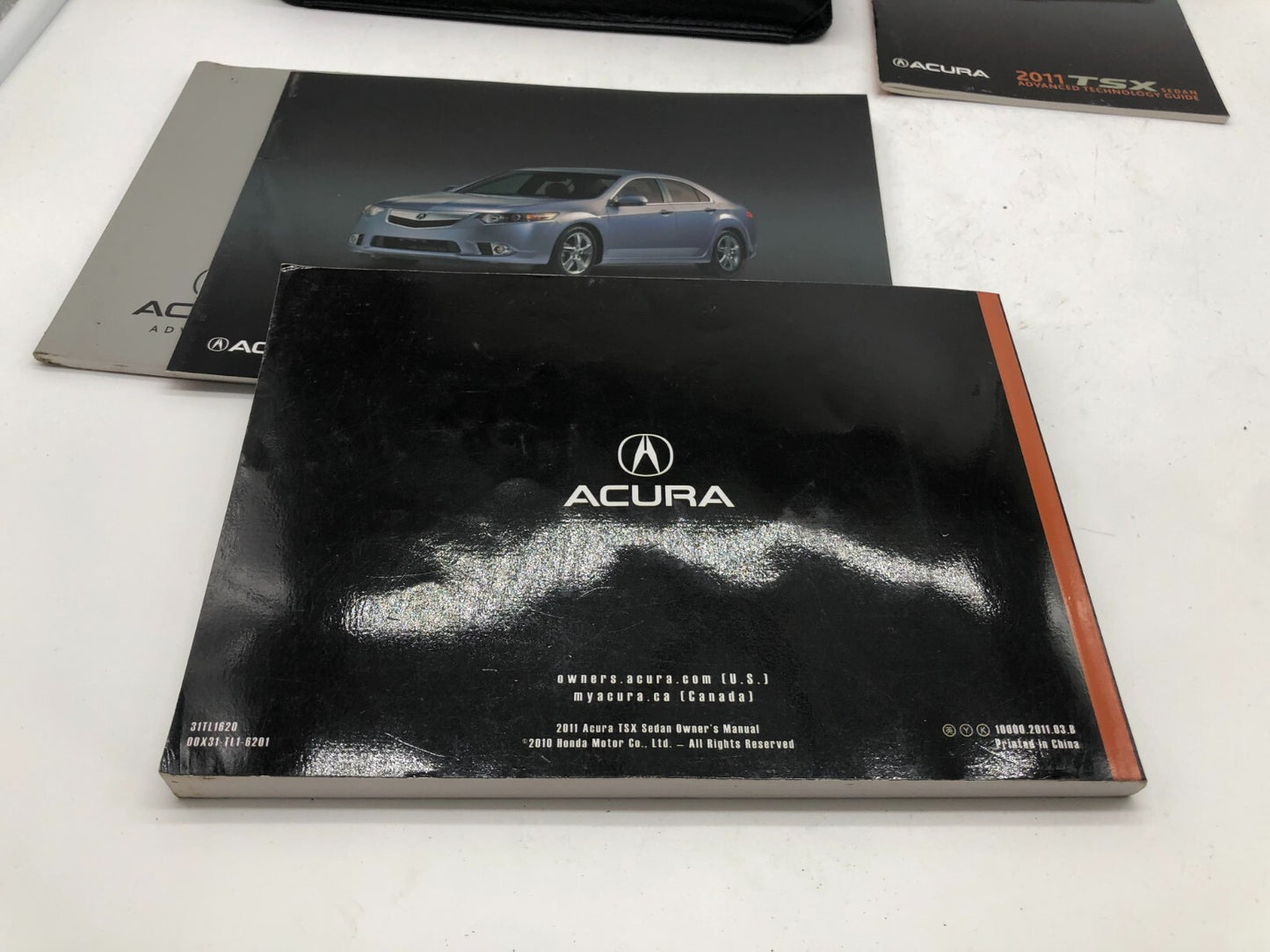 2011 Acura TSX Owners Manual Set with Case OEM A01B10003
