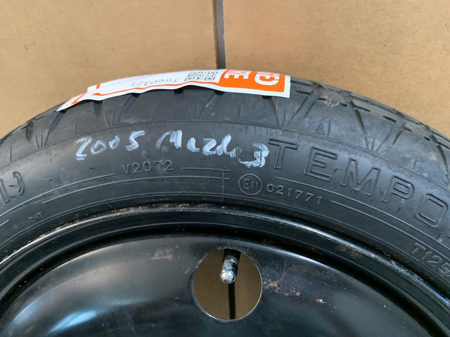 2004-2013 Mazda 3 Mazda3 16" Spare Tire Compact Donut T125/70D16 OEM