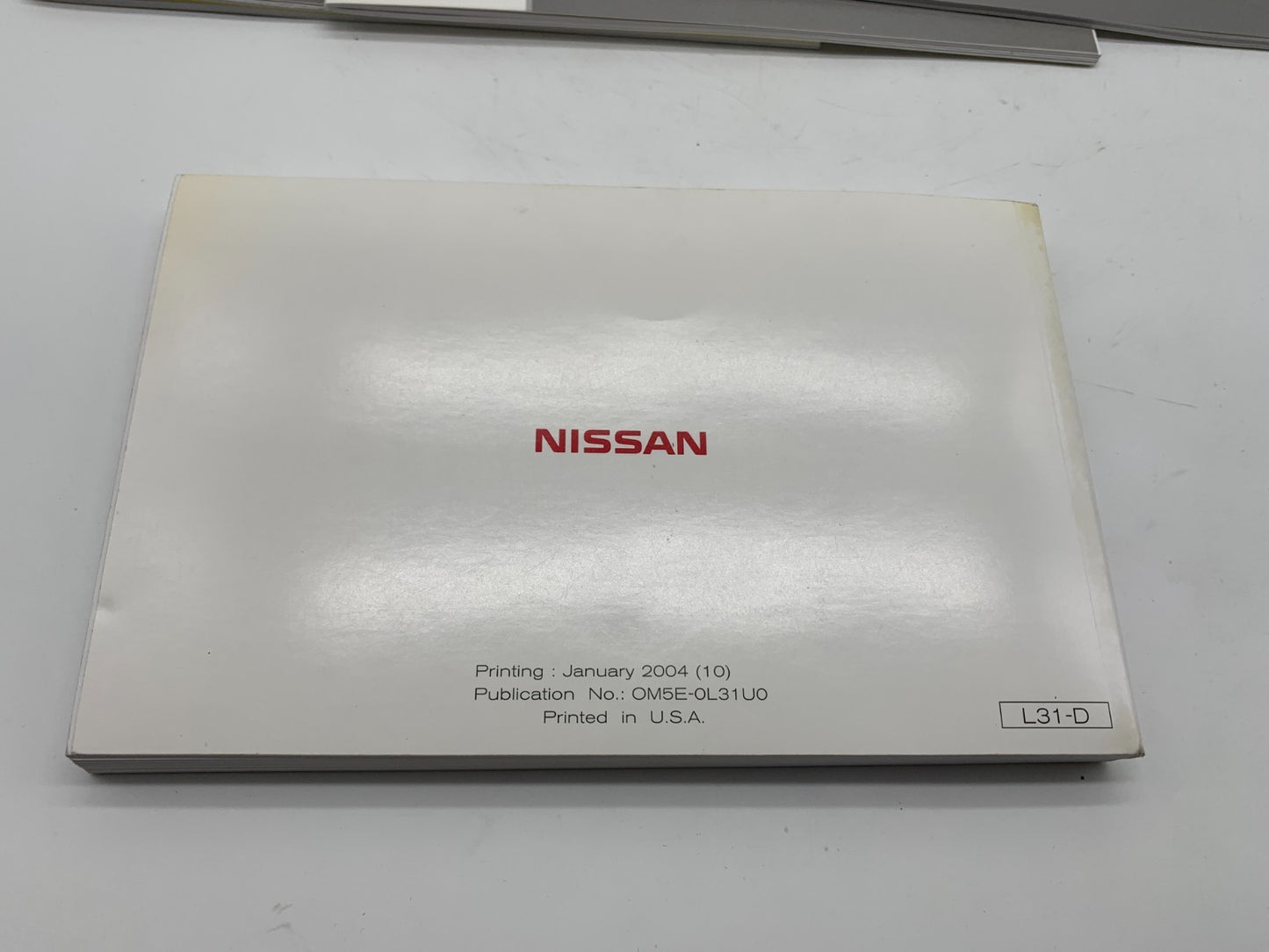 2005 Nissan Altima Owners Manual Set with Case OEM A01B47004