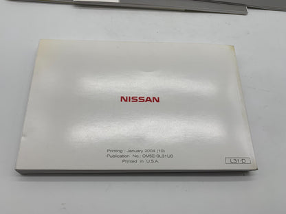 2005 Nissan Altima Owners Manual Set with Case OEM A01B47004