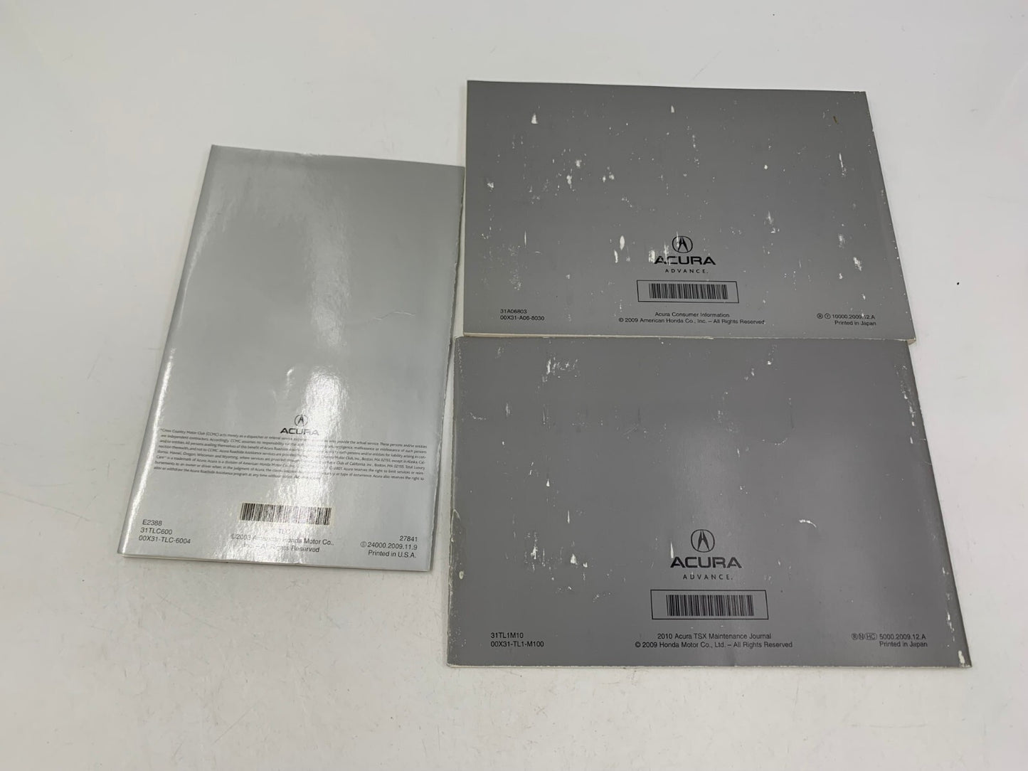 2010 Acura TSX Owners Manual Set with Case OEM C02B41026