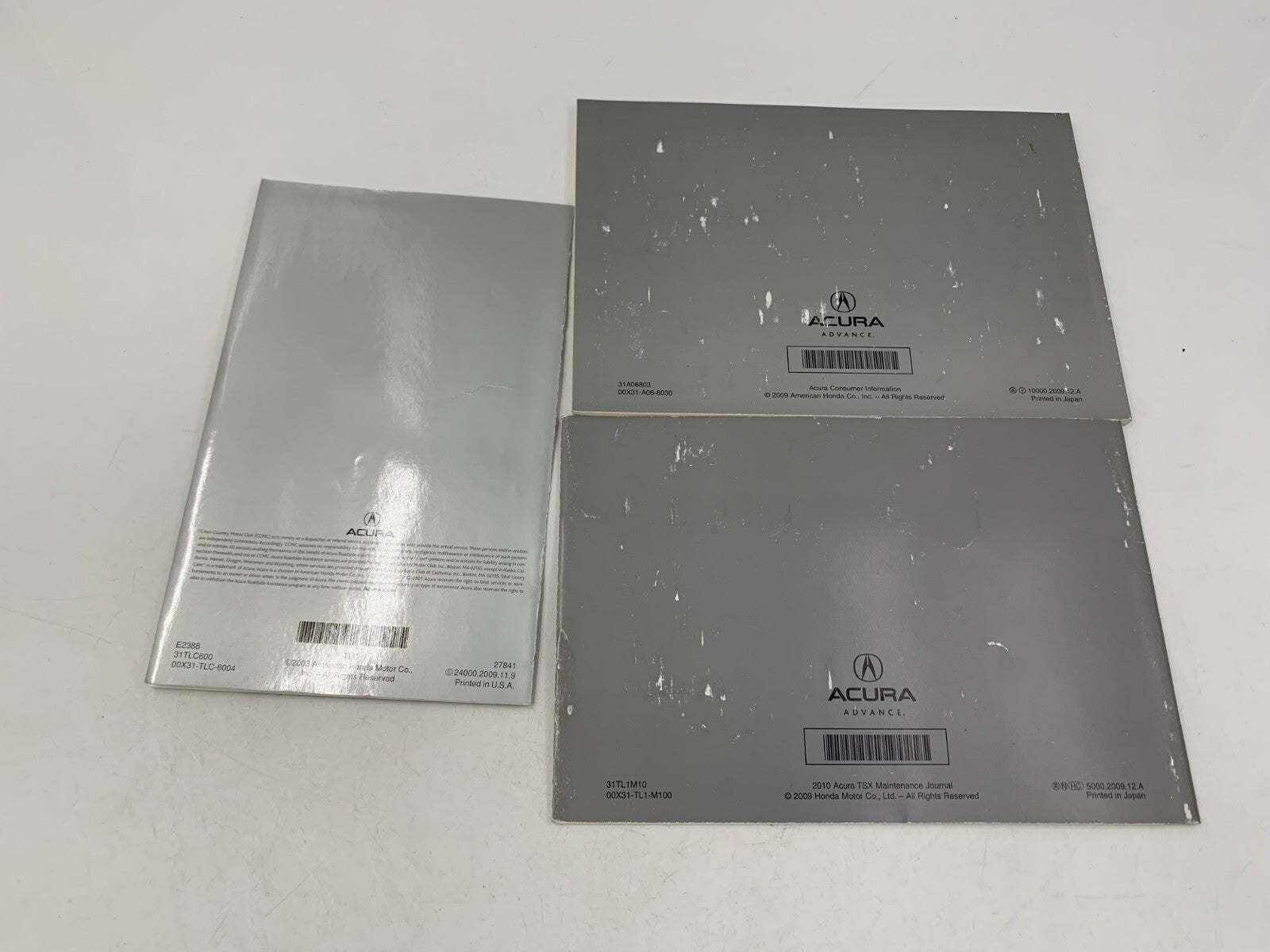 2010 Acura TSX Owners Manual Set with Case OEM C02B41026