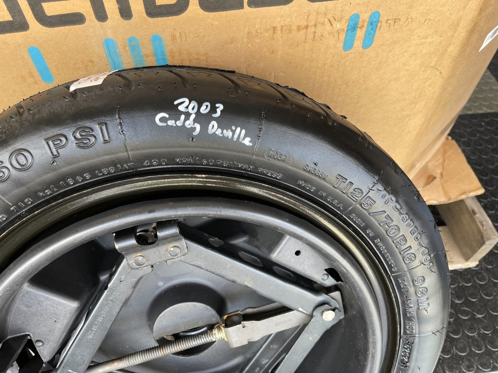 2000-2005 Cadillac Deville Spare Tire 16" Compact with Jack T125/70R16