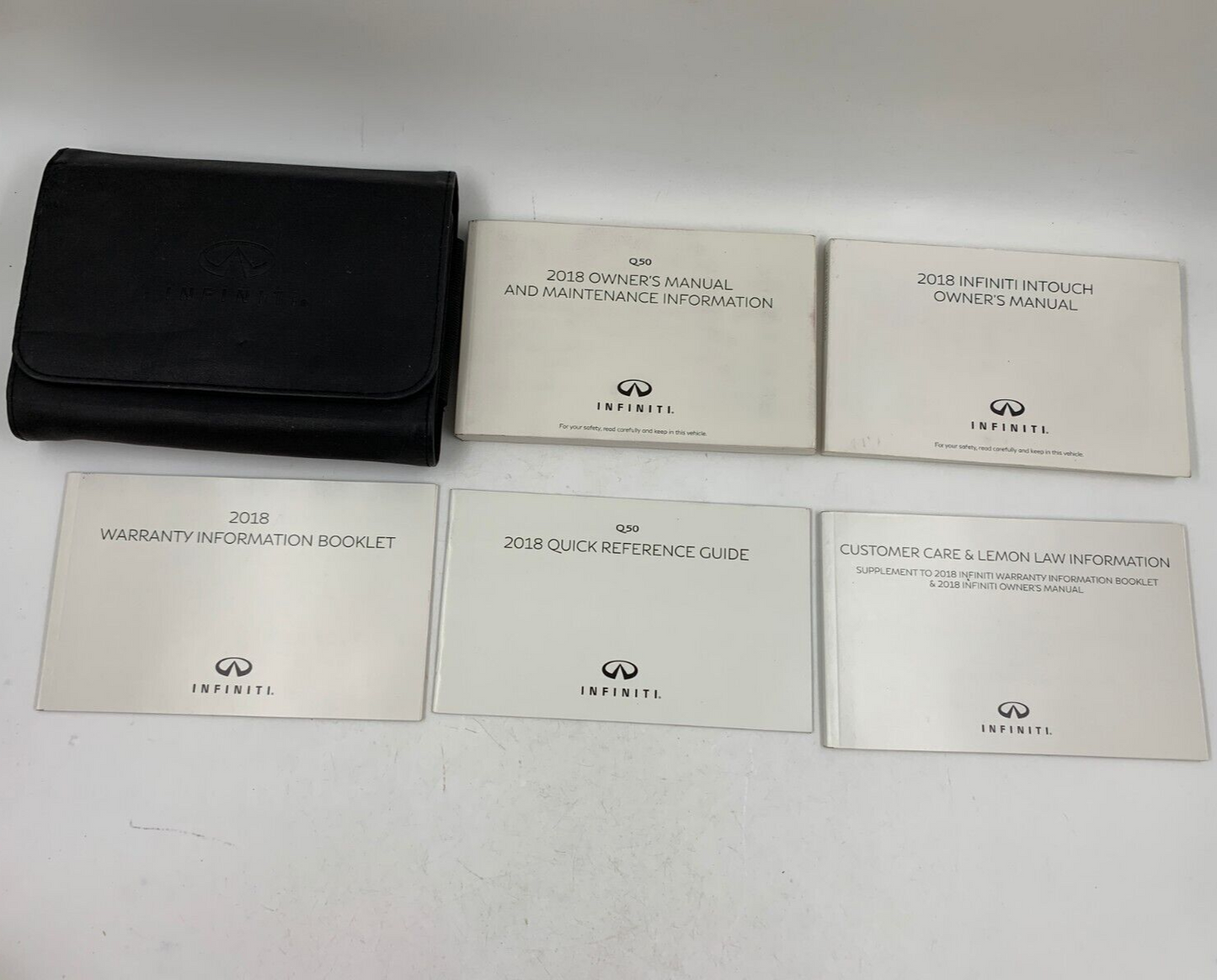 2018 Infiniti Q50 Owners Manual Set with Case OEM B03B24011