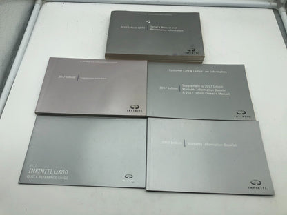 2017 Infiniti QX80 QX 80 Owners Manual Set OEM D03B07010
