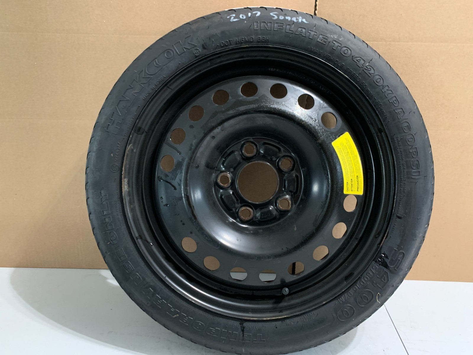 2015-2020 Hyundai Sonata 16" Spare Tire Wheel Compact Donut T125/80D16 OEM1