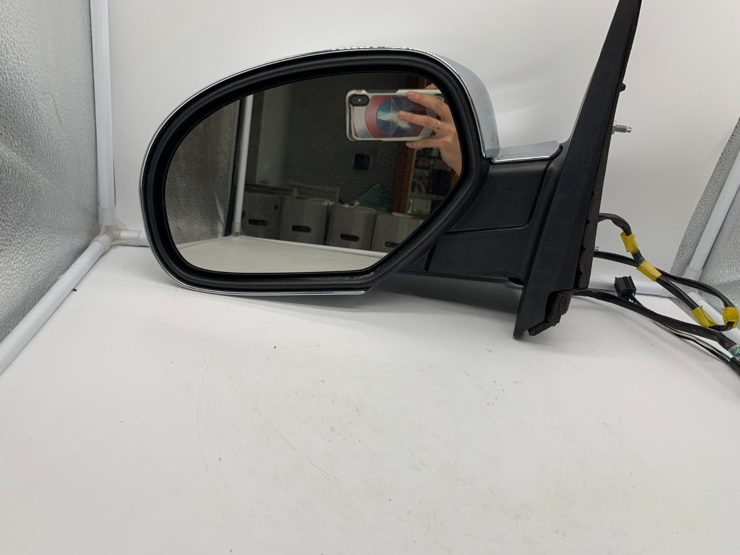 2009-2014 Chevrolet Silverado 1500 Driver Power Door Mirror Chrome OEM A01B46001