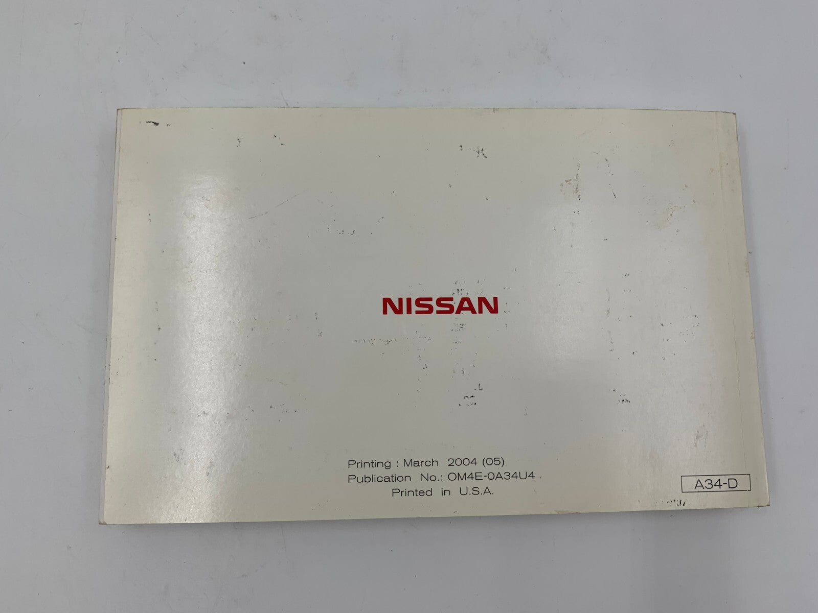 2004 Nissan Maxima Owners Manual with Case OEM C04B41022
