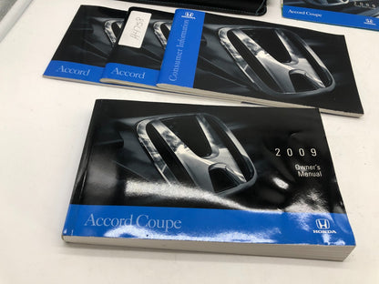 2009 Honda Accord Coupe Owners Manual Set with Case OEM A01B37032
