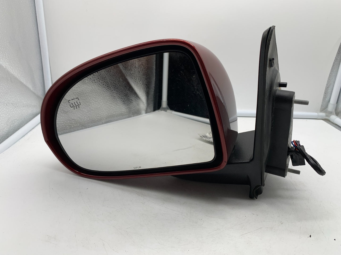 2017 Jeep Compass Driver Side View Power Door Mirror Red OEM A03B49002