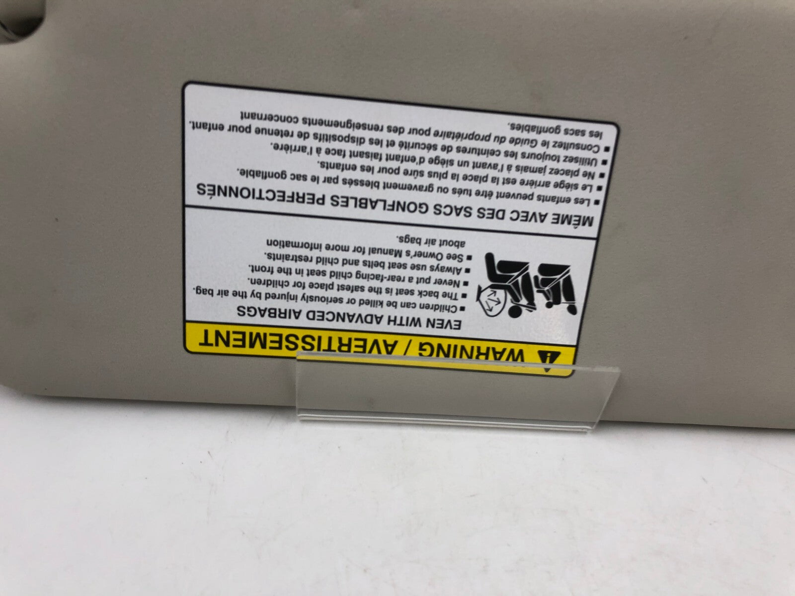 2017-2019 Jaguar XE Passenger Sun Visor Gray OEM C04B18050