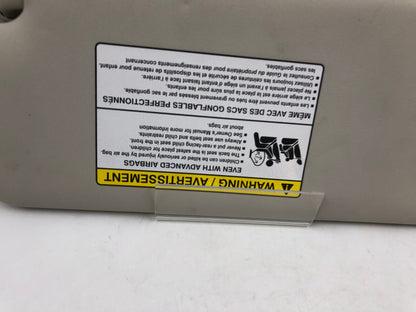 2017-2019 Jaguar XE Passenger Sun Visor Gray OEM C04B18050