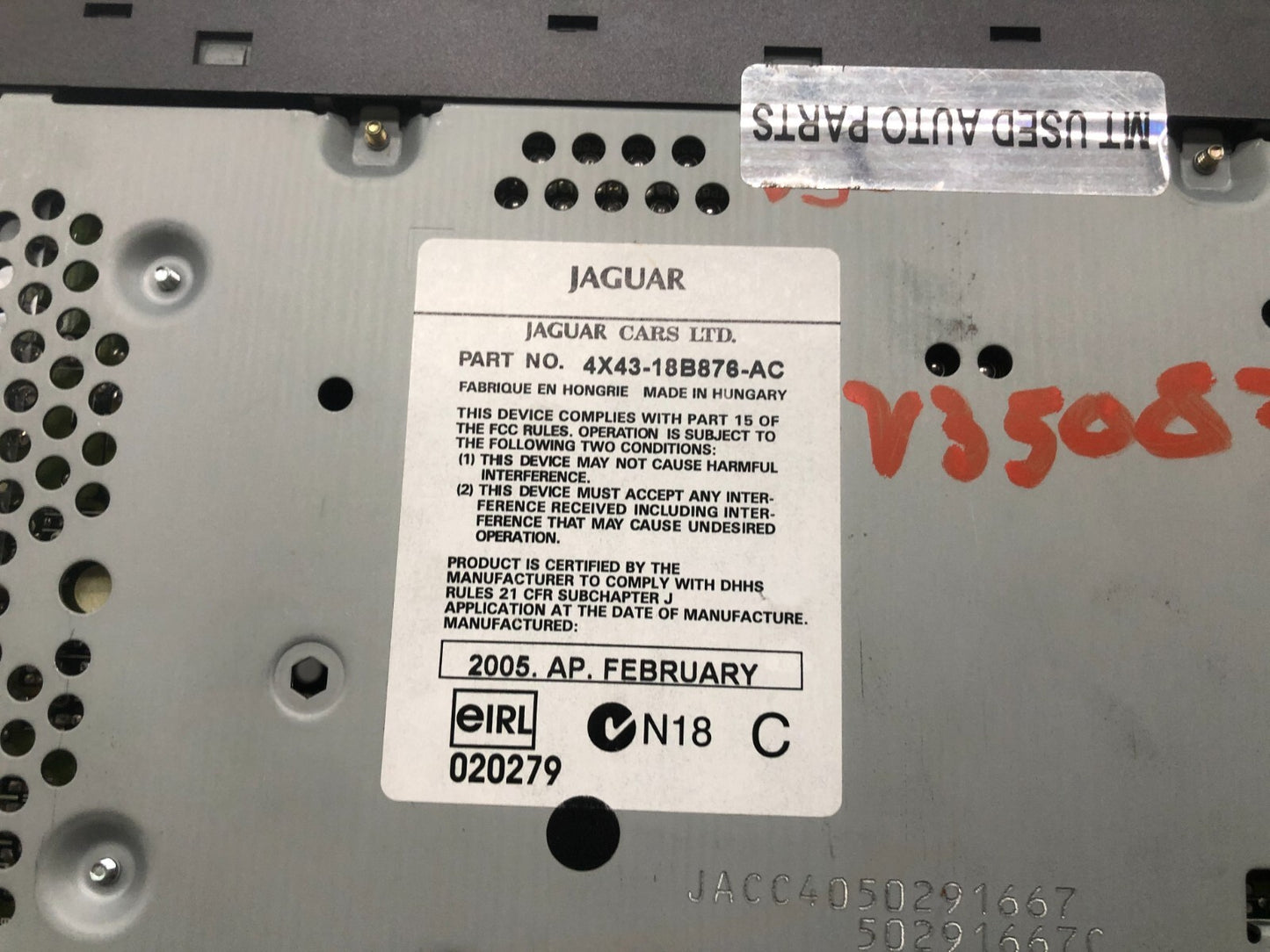 2004-2008 Jaguar X-Type AM FM CD Player Radio Receiver OEM A03B02086