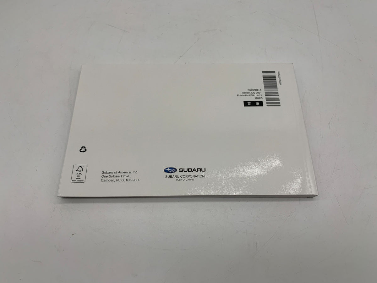 2022 Subaru Ascent Owners Manual Set with Case OEM R01B12043