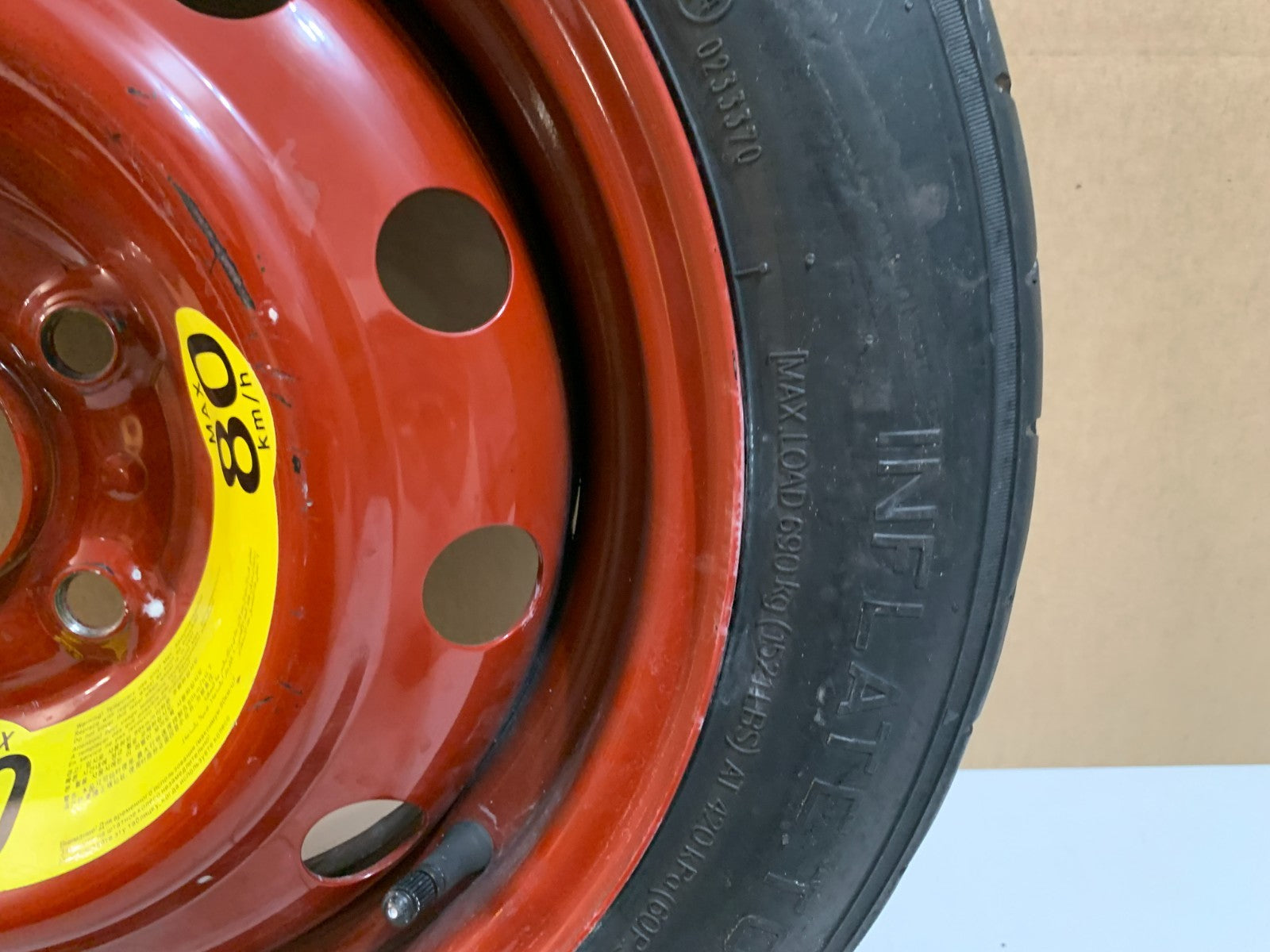 2013-2020 Hyundai Elantra 15" Spare Tire Compact Donut T125/80D15