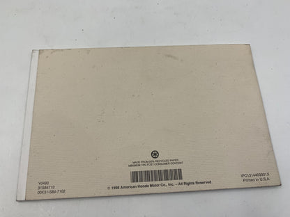 1999 Honda Odyssey Owners Manual Set with Case OEM E03B19060