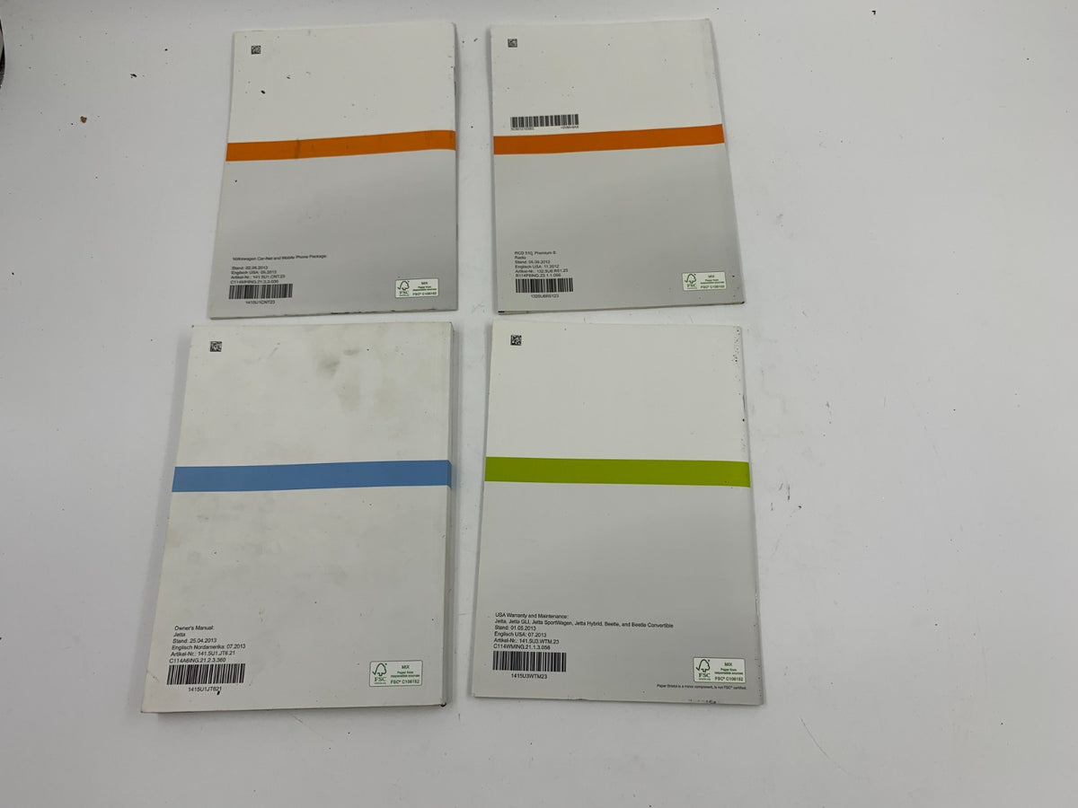 2014 Volkswagen Jetta Owners Manual Set OEM C04B68011