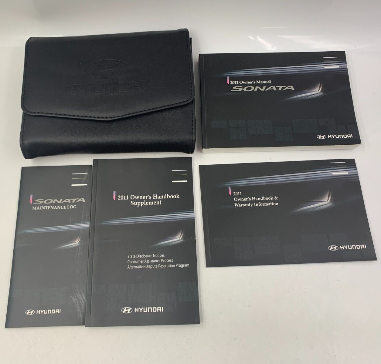 2011 Hyundai Sonata Owners Manual Set with Case OEM D04B60005