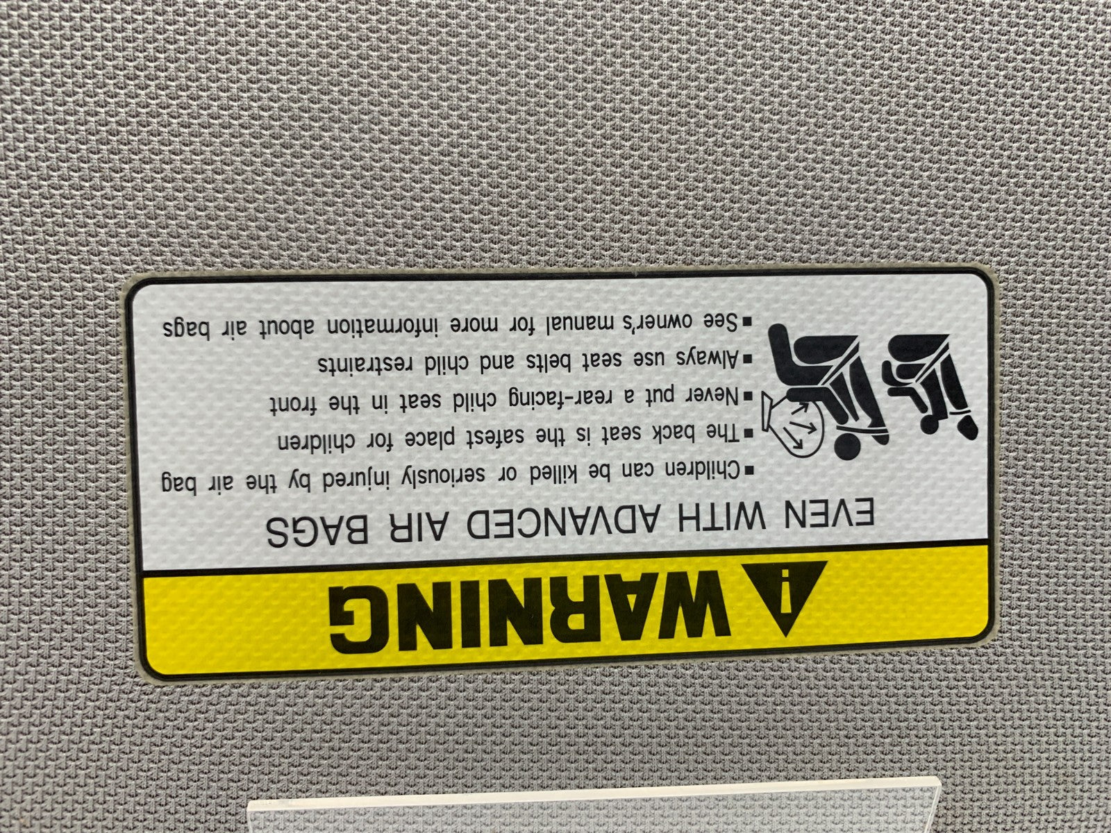 2015-2019 Hyundai Sonata Passenger Sun Visor Gray Illuminated C01B56012
