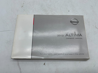 2012 Nissan Altima Owners Manual with Case OEM B01B11004