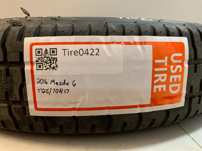 2014-2016 Mazda 6 Mazda6 16" Spare Tire Wheel Compact Donut T125/70R17