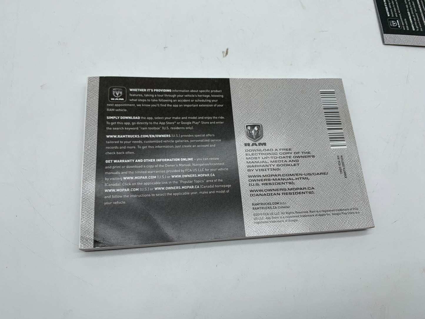 2019 Ram 1500 Owners Manual Set OEM B01B22010