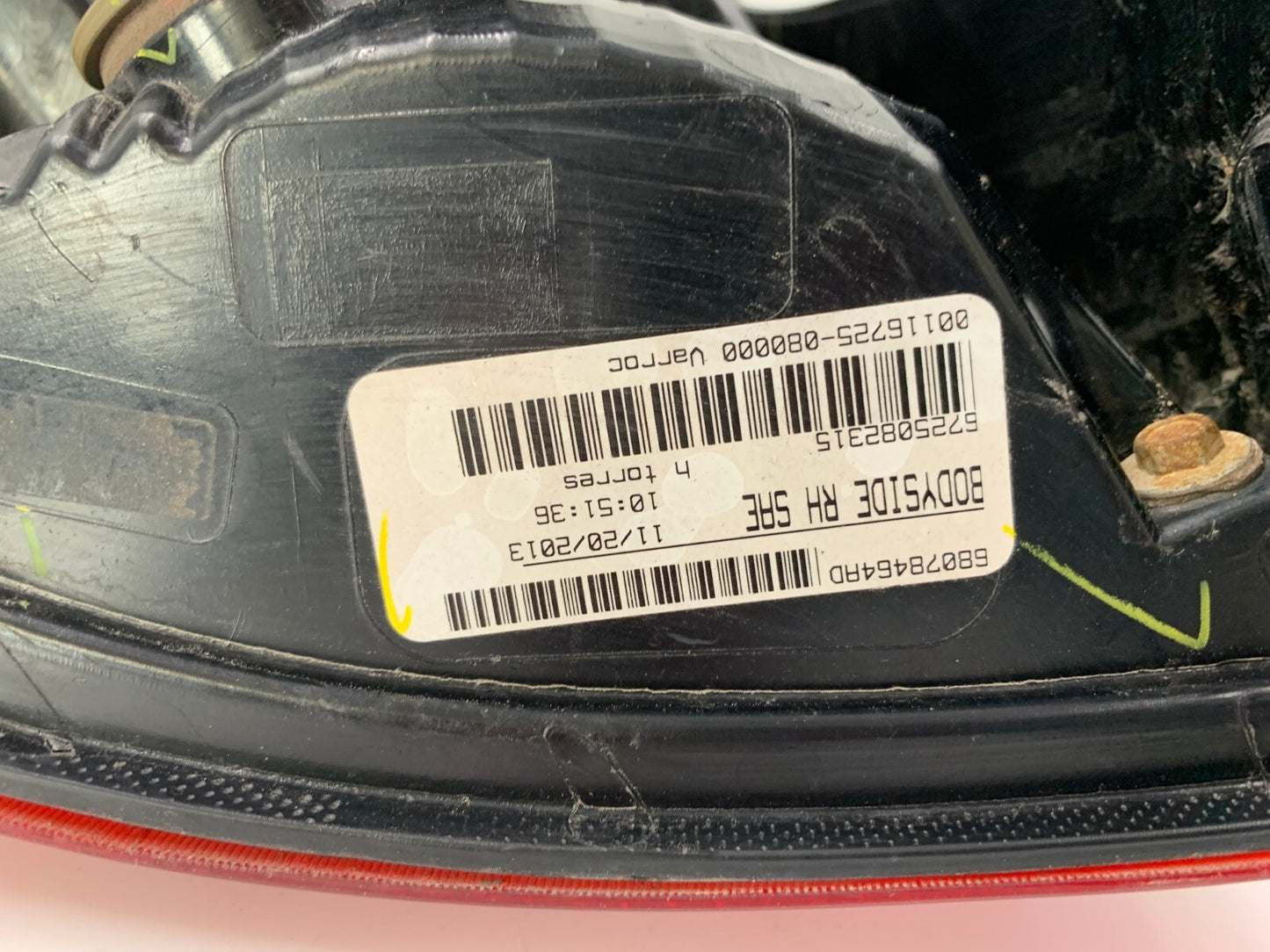 2011-2020 Dodge Journey Passenger Side Tail Light Taillight OEM D02B16081