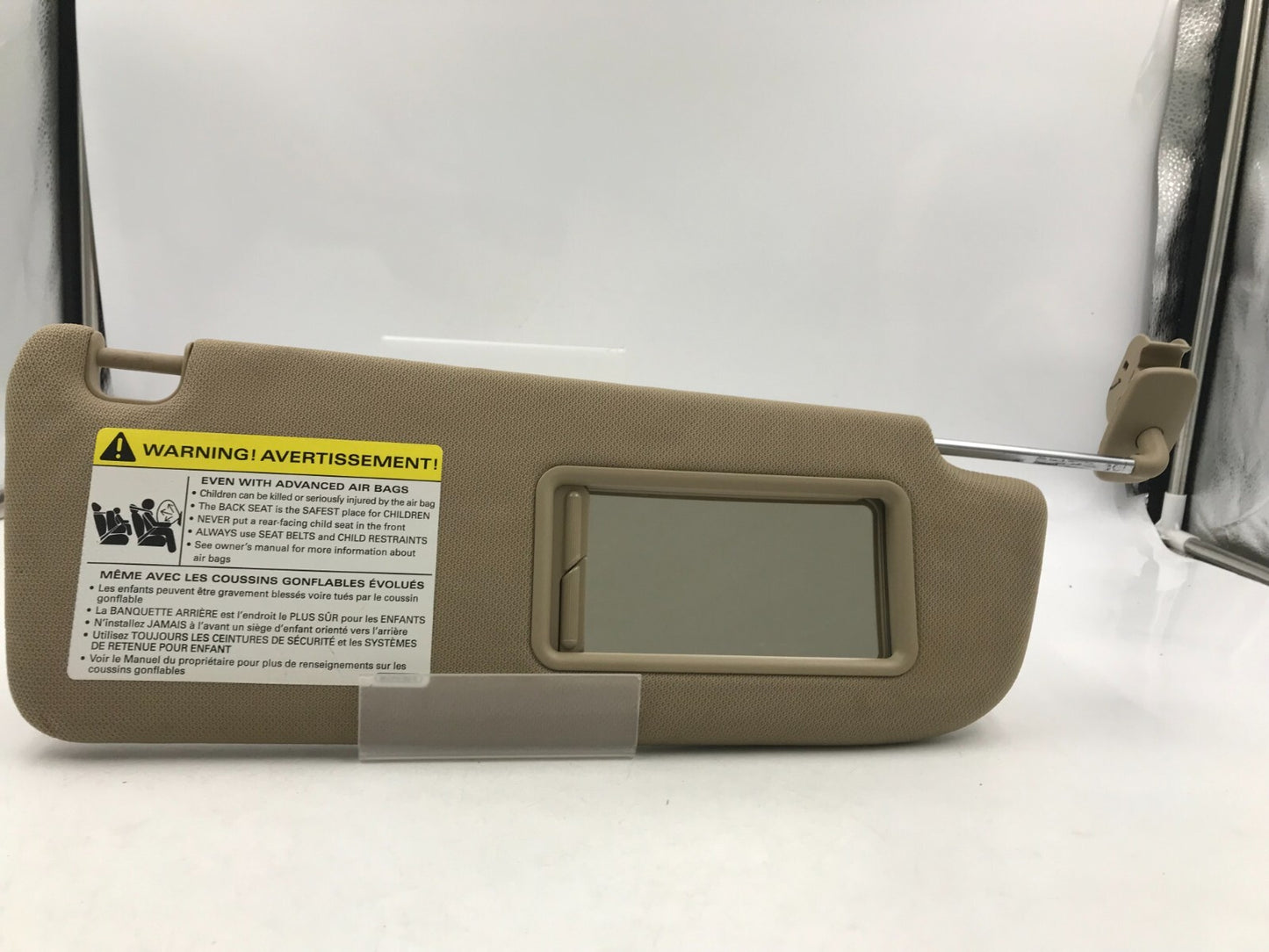 2005-2011 Audi A6 Passenger Sun Visor Tan Illuminated OEM D04B68002
