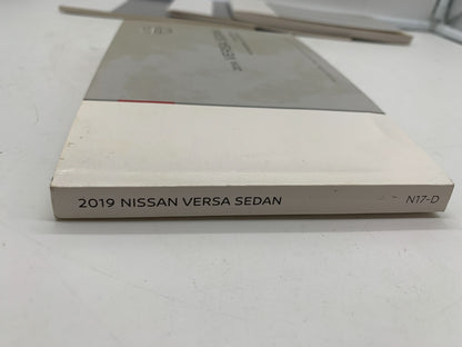 2019 Nissan Versa Sedan Owners Manual Set with Case OEM D02B70012