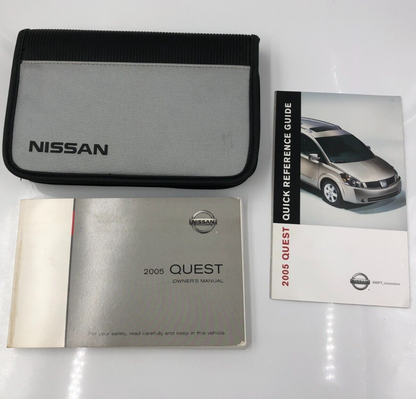 2005 Nissan Quest Owners Manual Set with Case OEM C02B10082