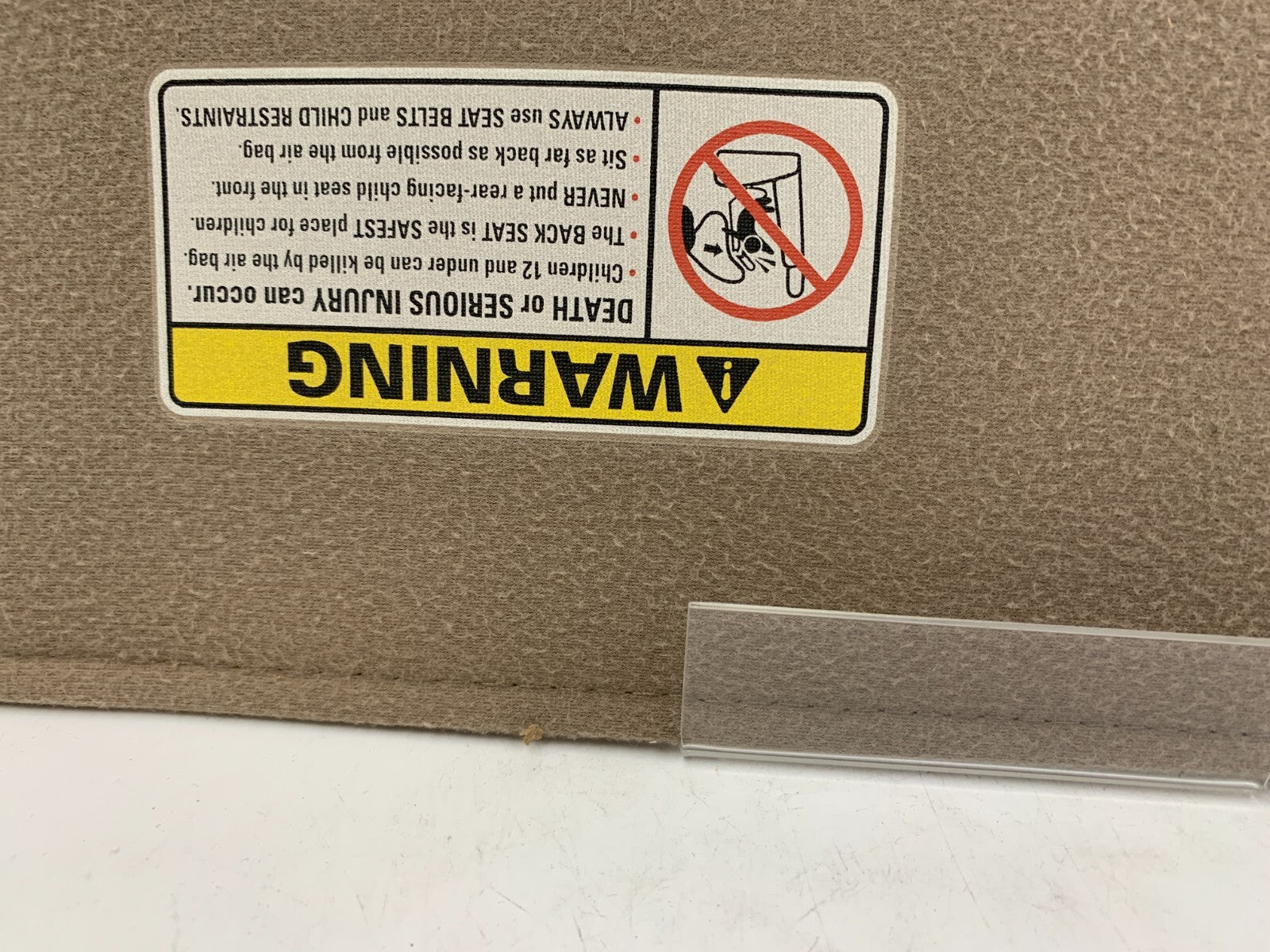 2001-2002 Ford Escape Passenger Sun Visor Brown OEM A01B10025