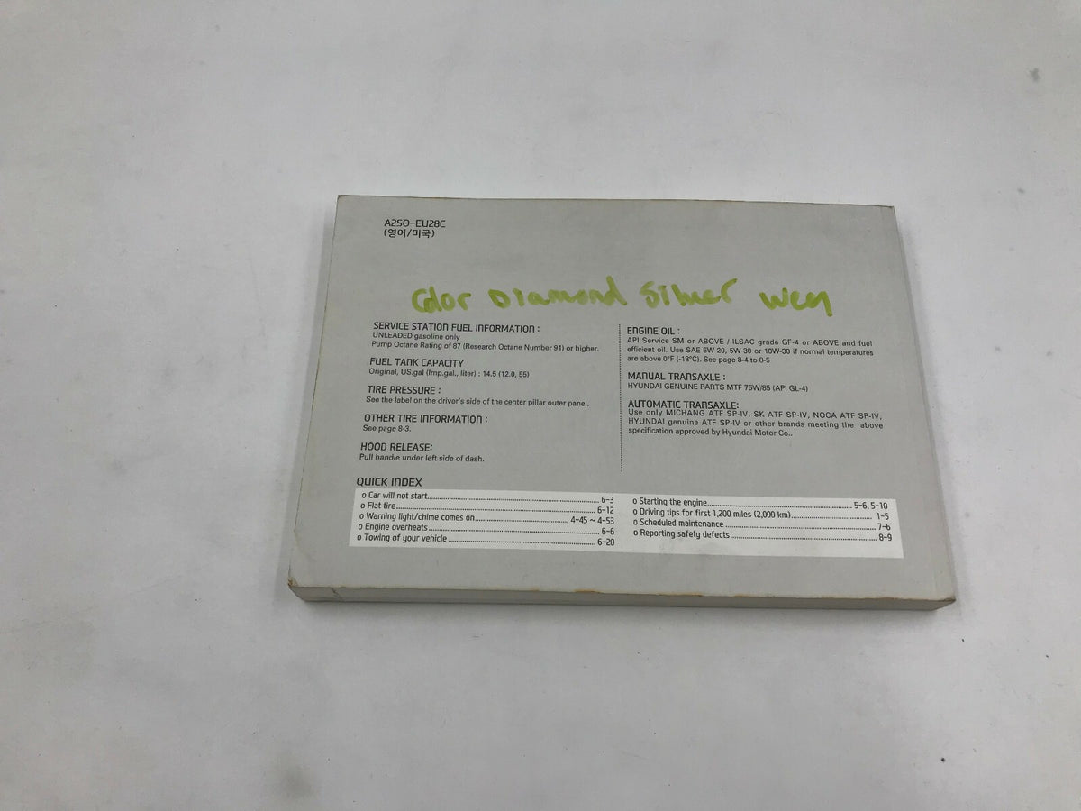 2013 Hyundai Tucson Owners Manual Set with Case OEM D01B29088
