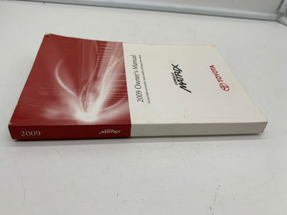 2009 Toyota Corolla Corolla Matrix Owners Manual OEM A04B17084