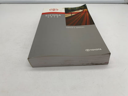 2012 Toyota Sienna Owners Manual OEM