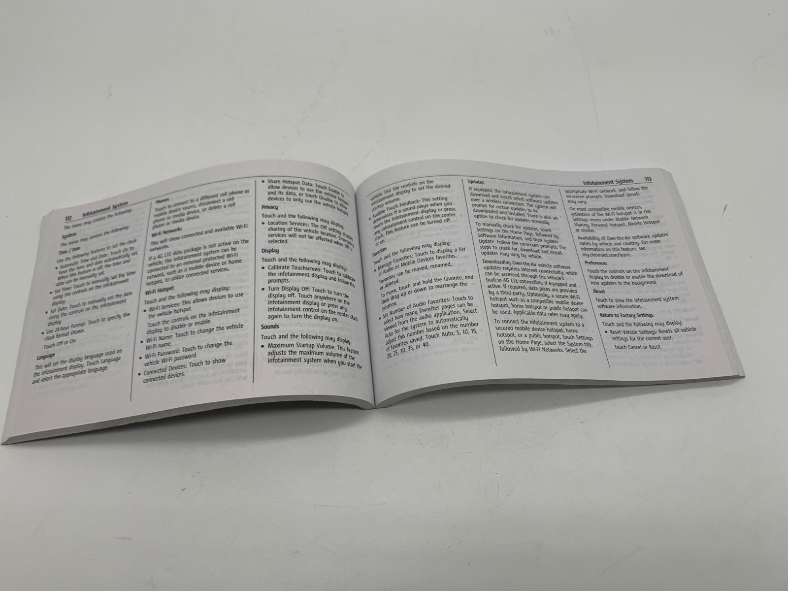 2022 Chevrolet Spark Owners Manual OEM A01B24017