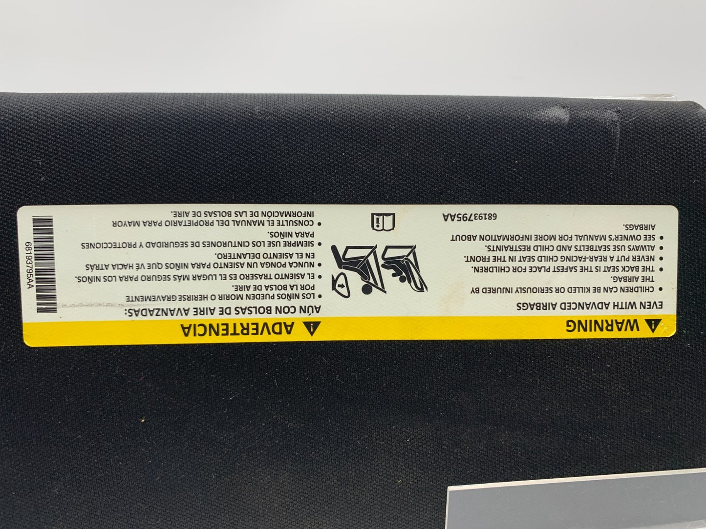 2015 Chrysler 200 Driver Sun Visor Black OEM C01B40006