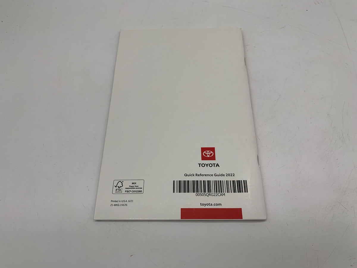 2022 Toyota Camry Owners Manual Set OEM R01B50019