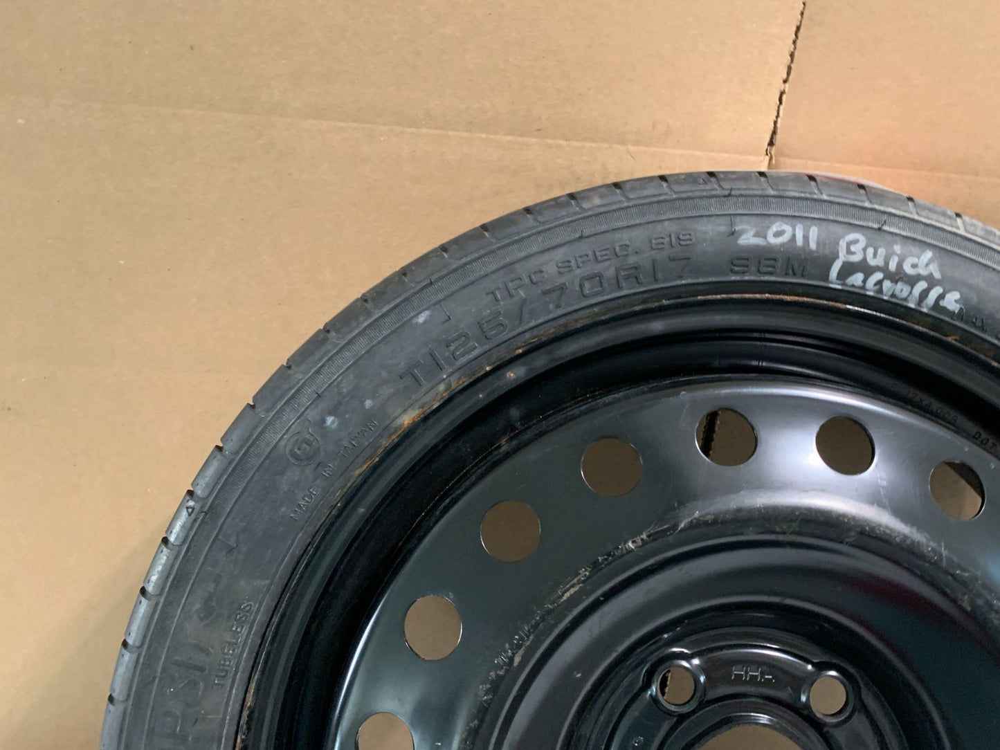 2010-2016 Buick Lacrosse 17" Spare Tire Compact Donut T125 70R17 OEM