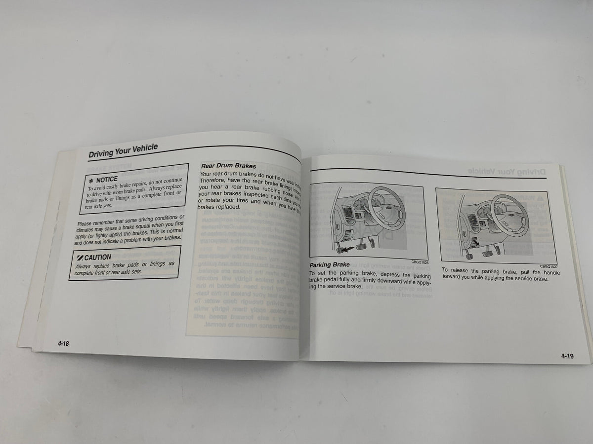2004 Kia Sedona Owners Manual Set OEM A04B44080