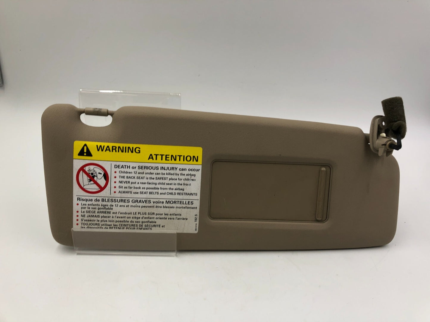 2003-2009 Audi A4 Passenger Sun Visor Brown Illuminated OEM B01B02003